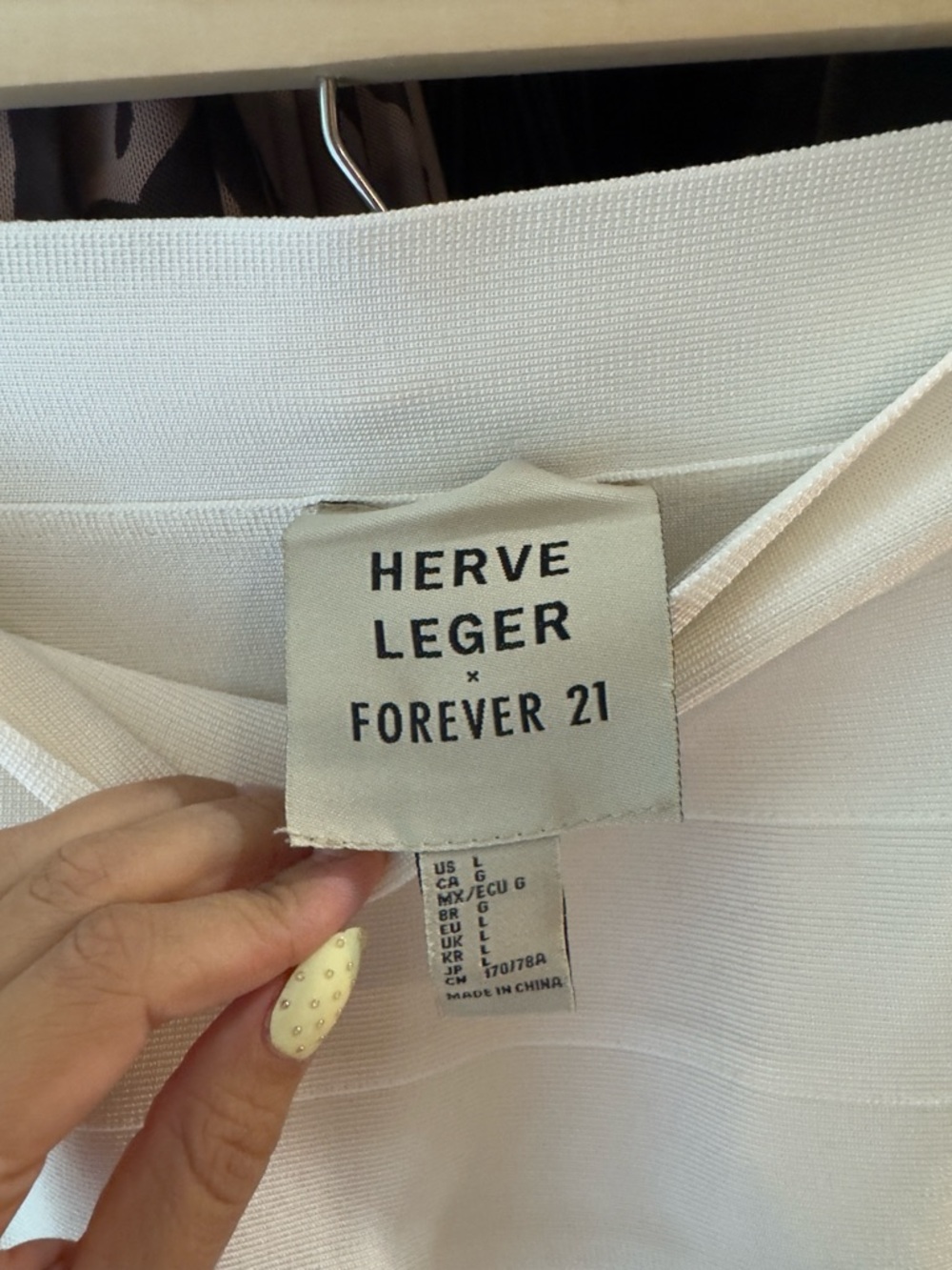 Herve Leger White Bandage Skirt